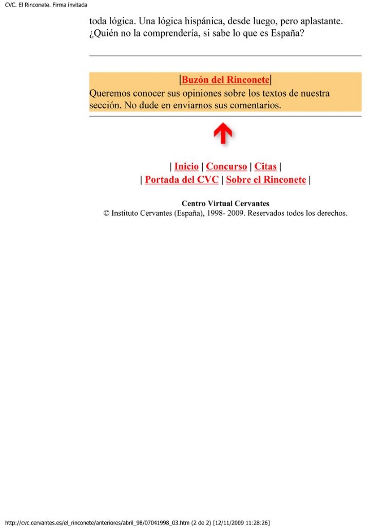 «Cartesianismo puro», en ´El Rinconete´ Centro Virtual Cervantes, 7-IV.