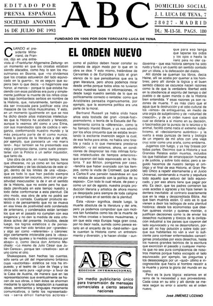 «El orden nuevo», ABC, 16-VII.